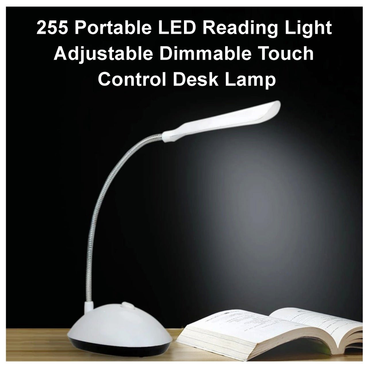 Portable LED Reading Light Adjustable Dimmable Touch Control Desk Lamp - infinityexculsivestore.com