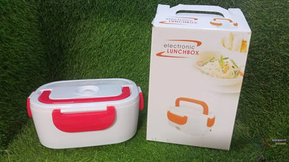 Electric lunch box with heating elements, portable design