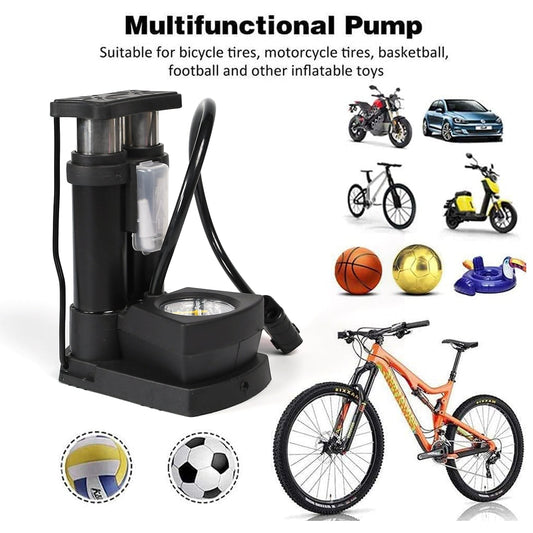 Portable Mini Bike Pump with Gauge - infinityexculsivestore.com