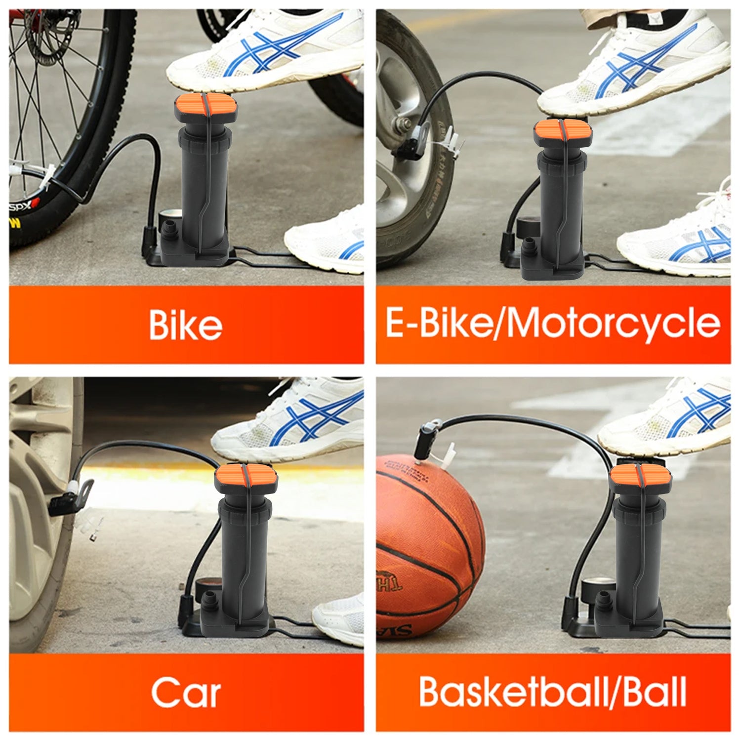 Portable Mini Foot Pump for Bicycle, Bike, and Car - infinityexculsivestore.com