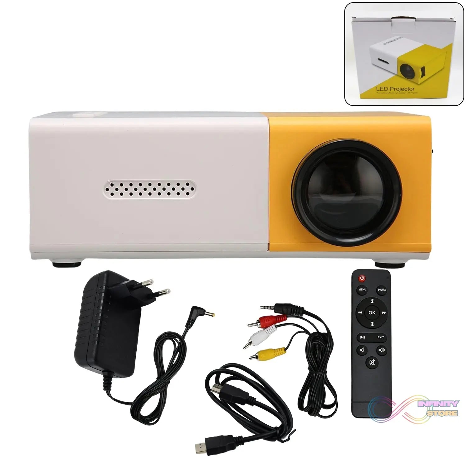 Portable Mini LED Projector (1 Set) - infinityexculsivestore.com