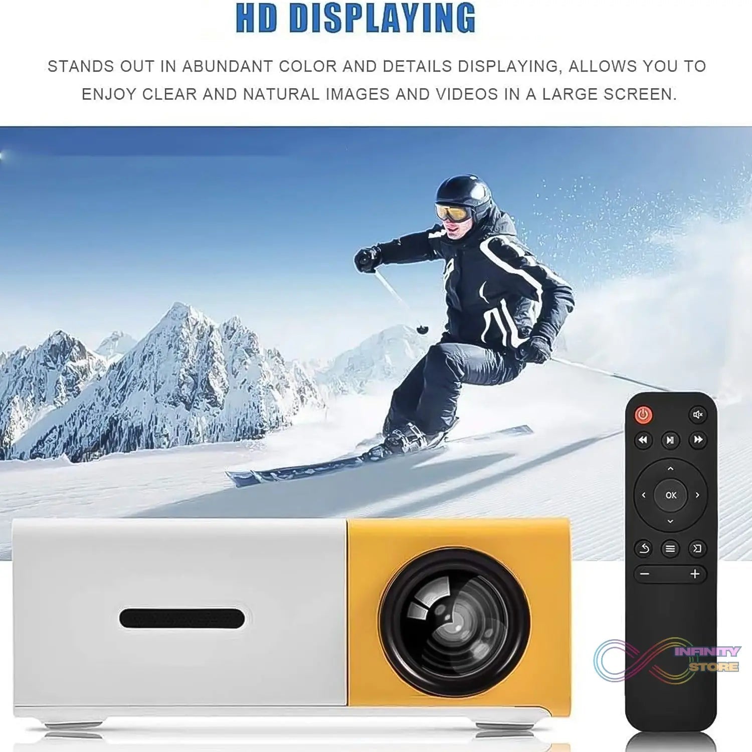 Portable Mini LED Projector (1 Set) - infinityexculsivestore.com