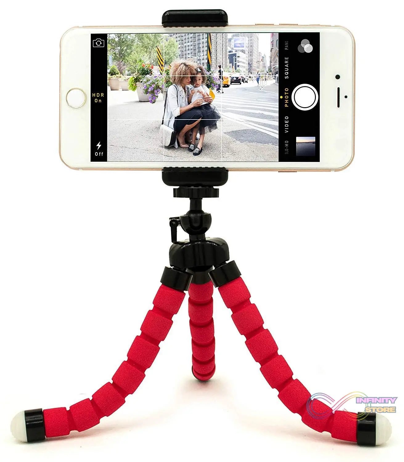 Portable Mini Octopus Tripod Stand with Phone Holder for Live Selfie, Mobile Phone Portable and Adjustable Stand - infinityexculsivestore.com
