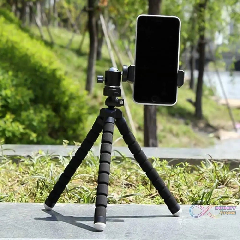 Portable Mini Octopus Tripod Stand with Phone Holder for Live Selfie, Mobile Phone Portable and Adjustable Stand - infinityexculsivestore.com