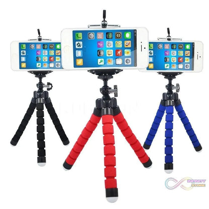 Portable Mini Octopus Tripod Stand with Phone Holder for Live Selfie, Mobile Phone Portable and Adjustable Stand - infinityexculsivestore.com