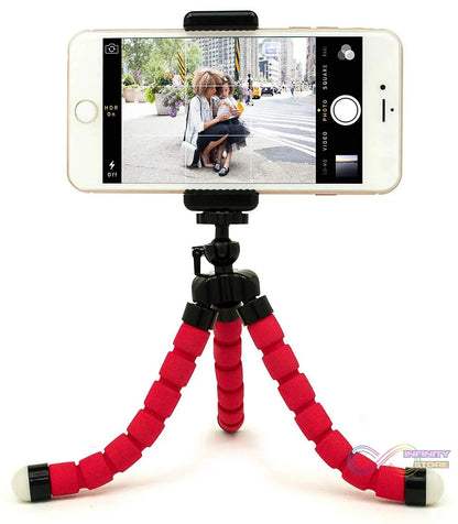 Portable Mini Octopus Tripod Stand with Phone Holder for Live Selfie, Mobile Phone Portable and Adjustable Stent - infinityexculsivestore.com