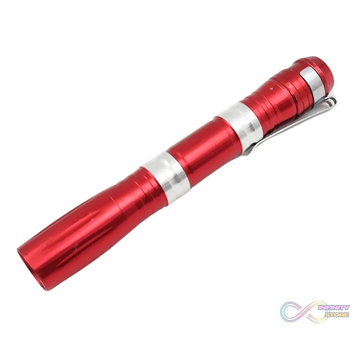 Portable Mini Torch / Flashlight LED Powerful High Lumens Pen Light with Clip, Portable Pocket Compact Torch for Emergency AA Battery operated (1 Pc / Battery not included) - infinityexculsivestore.com