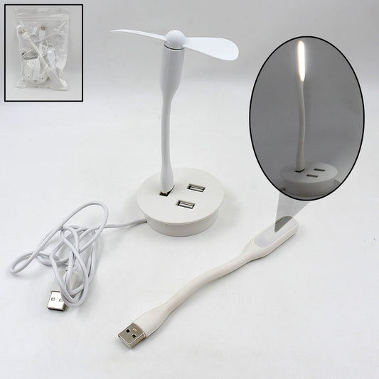Portable Mini USB Fan, USB Ligh & USB 3 HUB / Port Combo - infinityexculsivestore.com