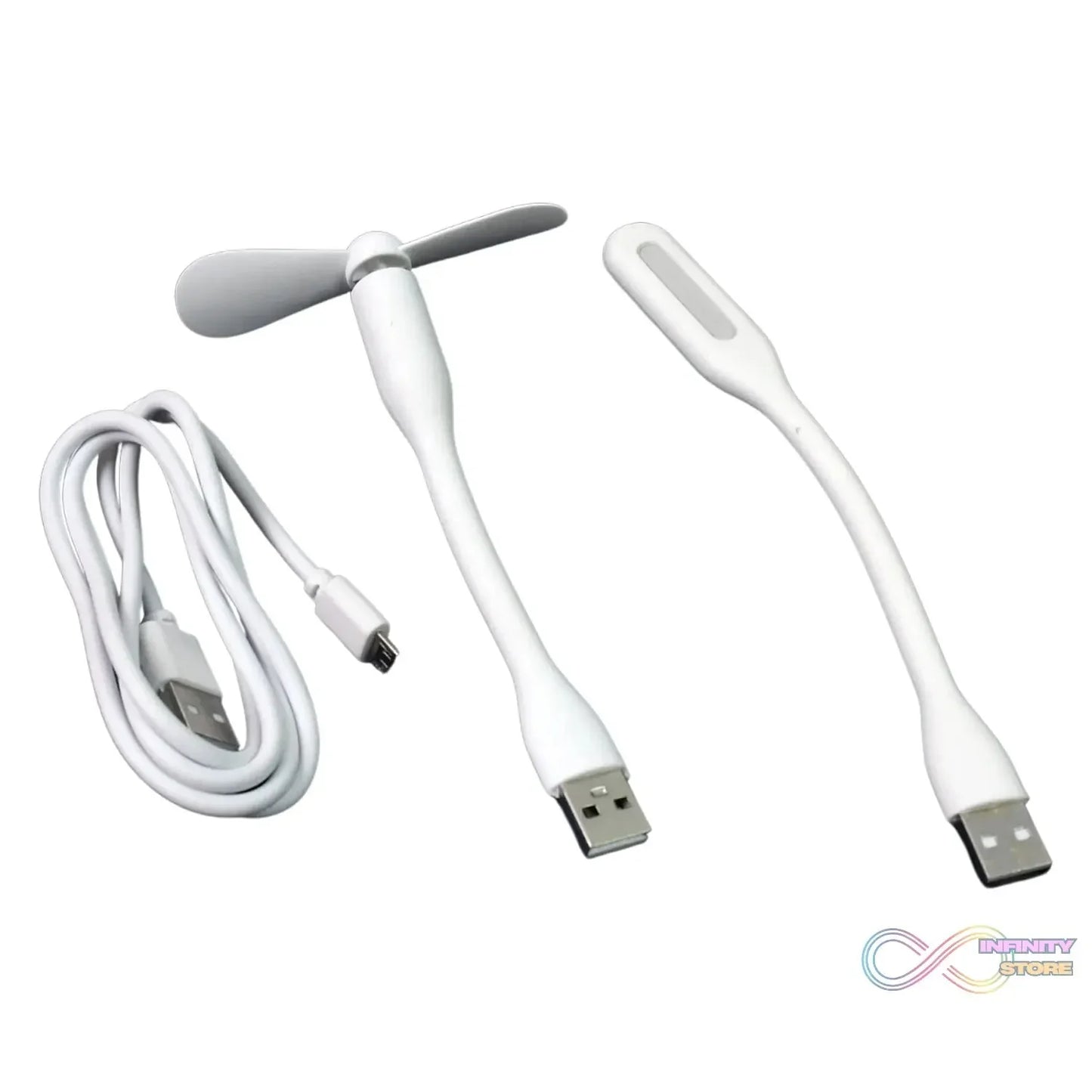 Portable Mini USB Fan, USB Light & Micro USB Cable (3 Pcs Set) - infinityexculsivestore.com