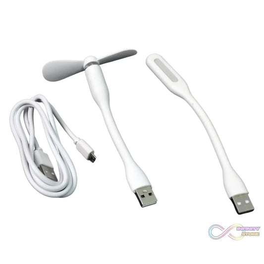 Portable Mini USB Fan, USB Light & Micro USB Cable (3 Pcs Set) - infinityexculsivestore.com