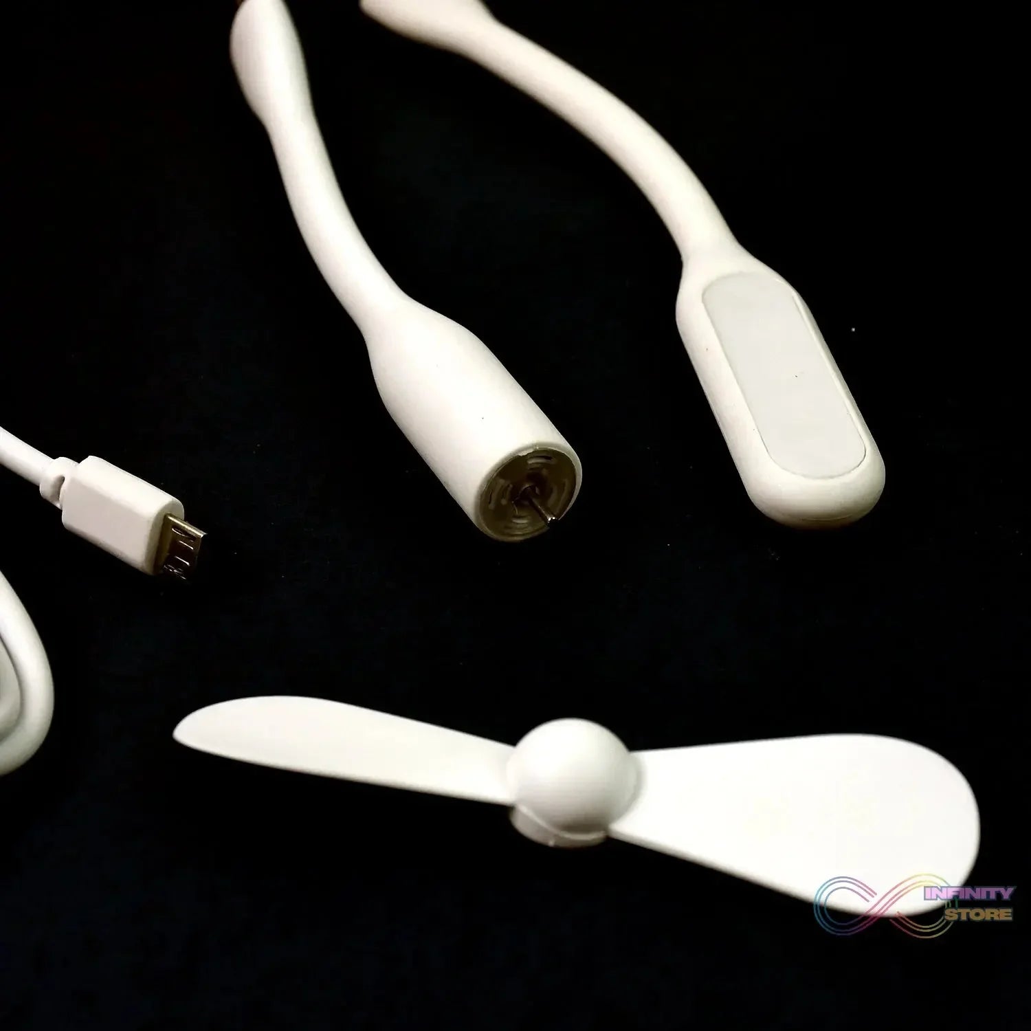 Portable Mini USB Fan, USB Light & Micro USB Cable (3 Pcs Set) - infinityexculsivestore.com