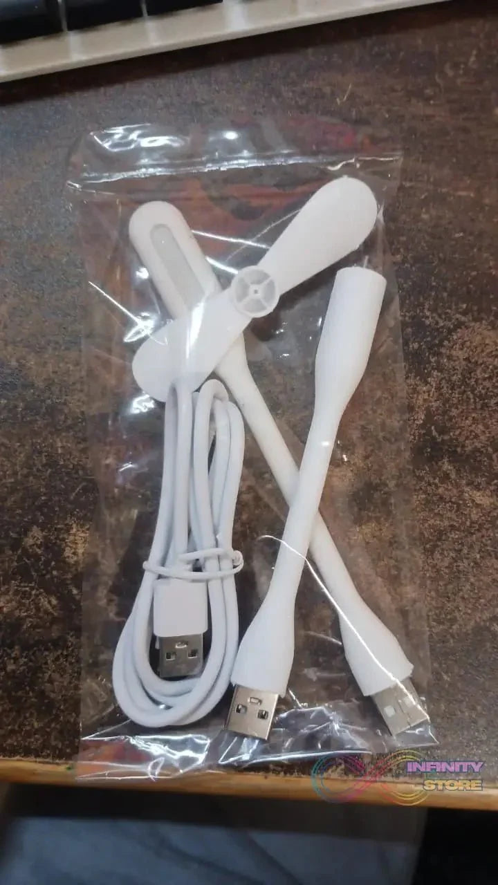 Portable Mini USB Fan, USB Light & Micro USB Cable (3 Pcs Set) - infinityexculsivestore.com