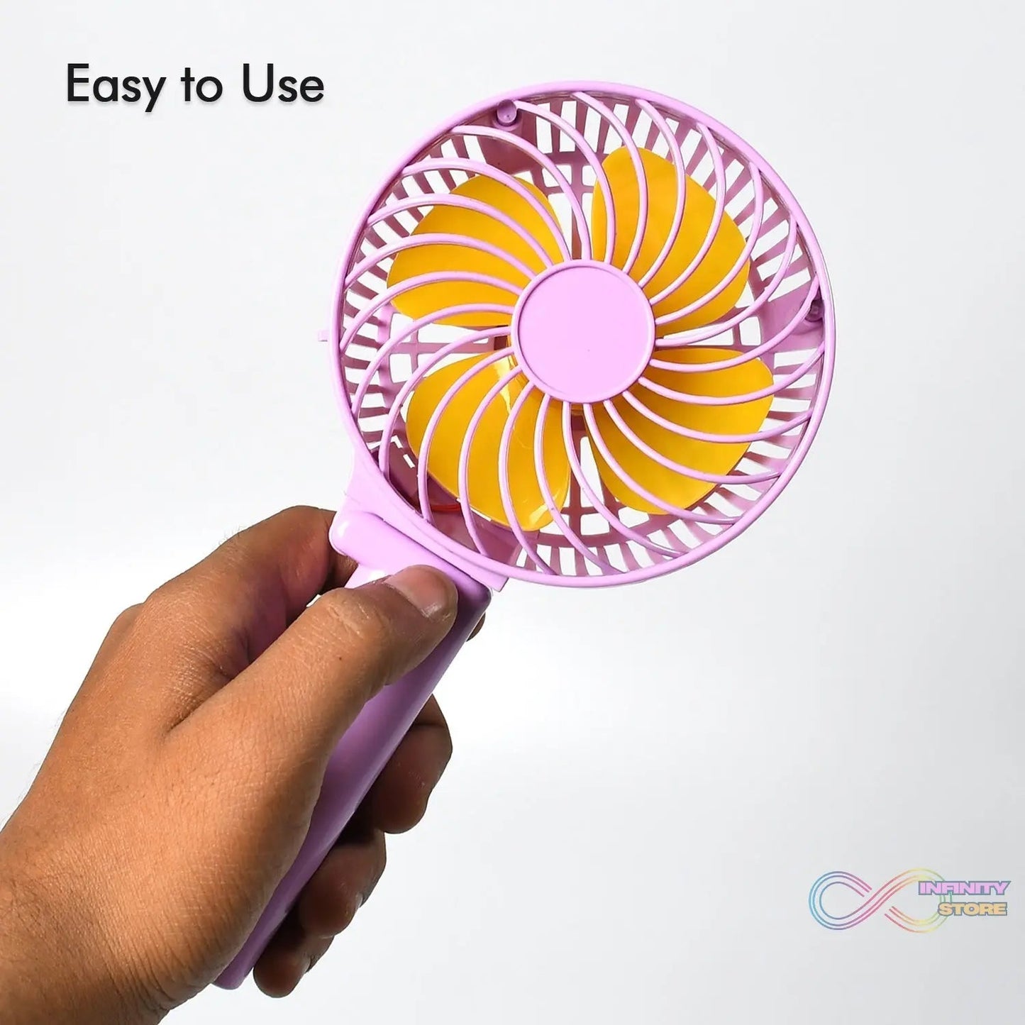 Portable Mini handy Fan & Personal Table Fan | Rechargeable Battery Operated Fan Suitable for Kids, Women, Makeup Artist, Home Office (Battery Not Include) - infinityexculsivestore.com