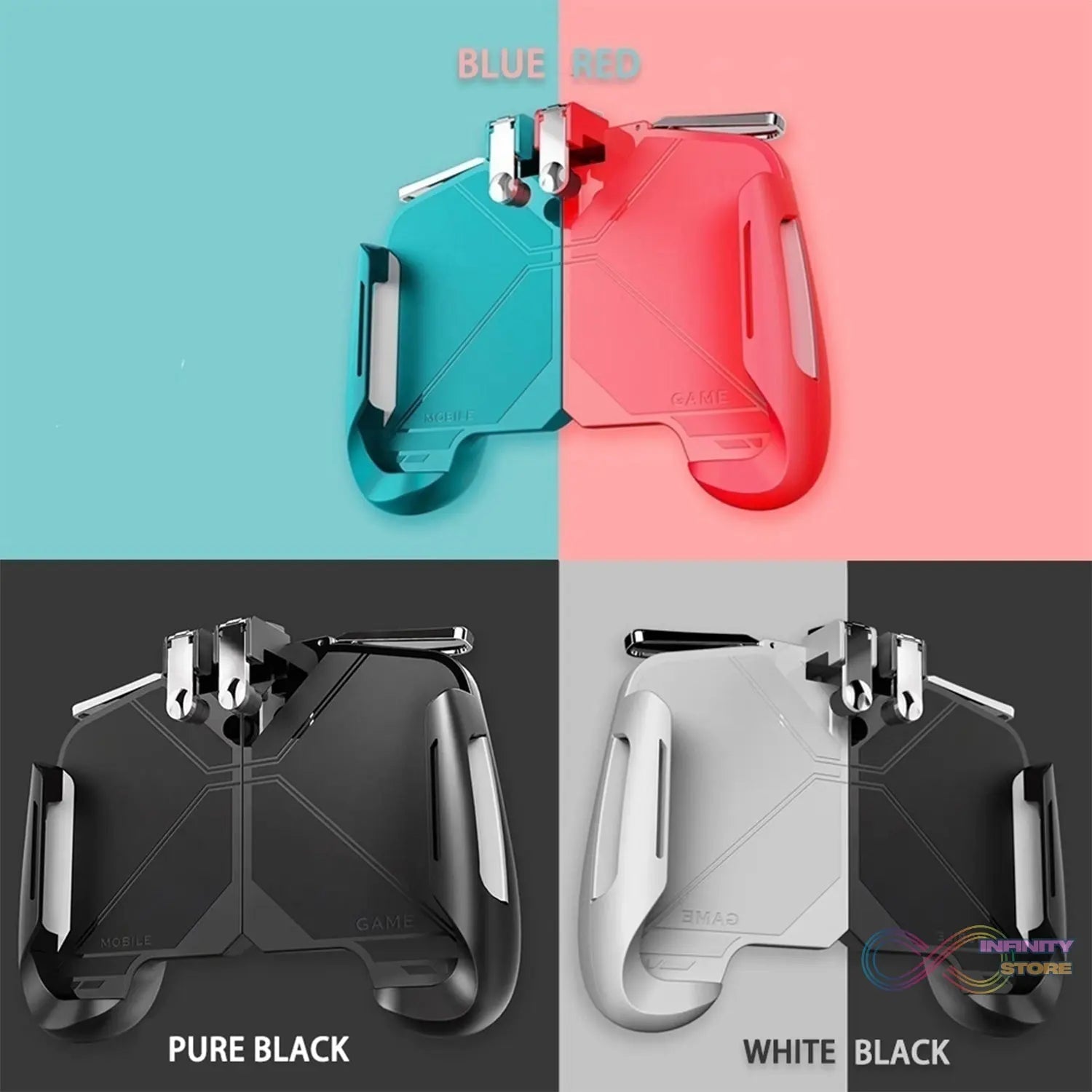 Portable Mobile Game Pad Controller with 4 Triggers For All Games Use of Survival Mobile Controller - infinityexculsivestore.com