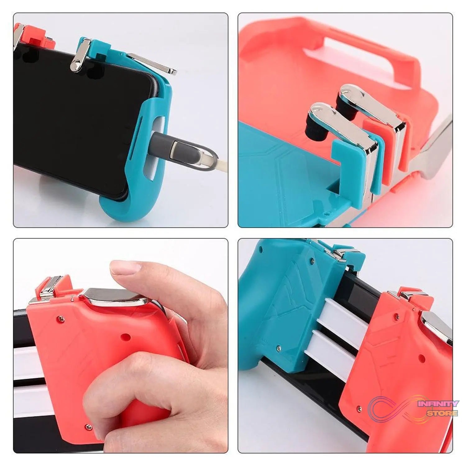 Portable Mobile Game Pad Controller with 4 Triggers For All Games Use of Survival Mobile Controller - infinityexculsivestore.com