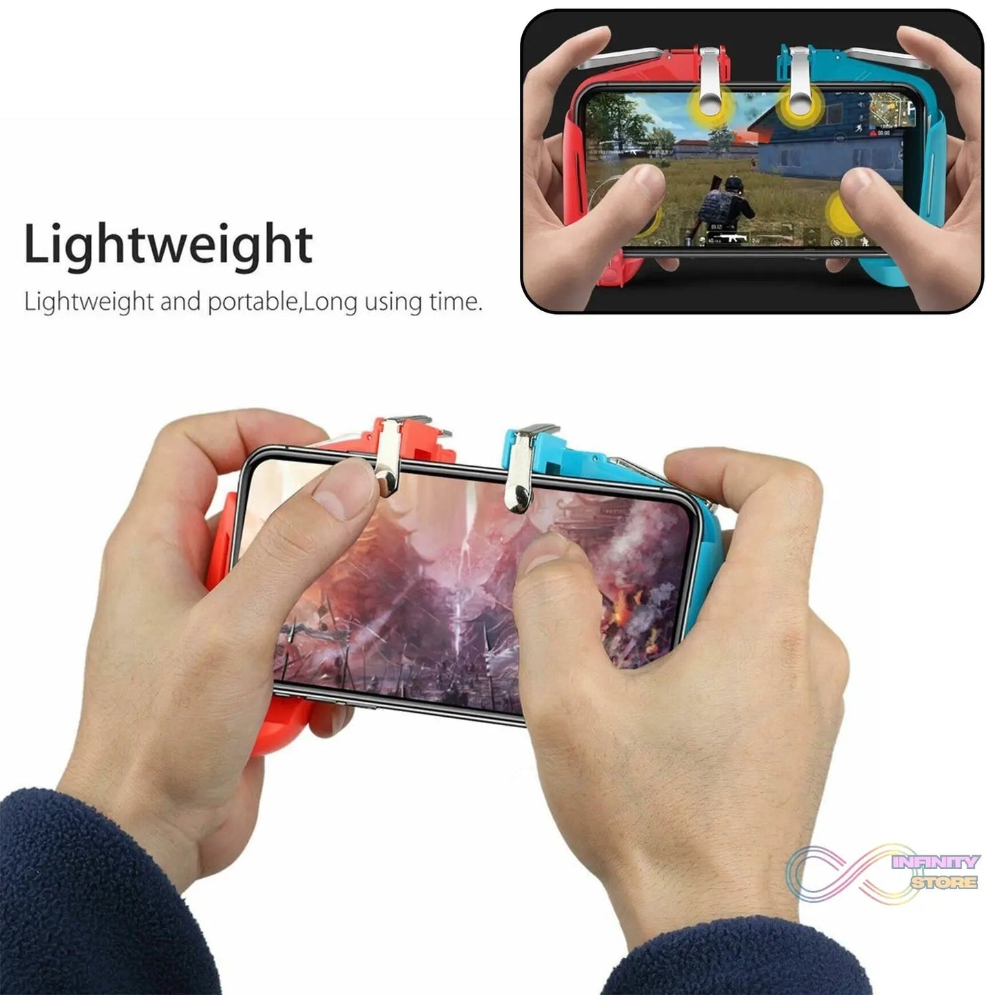 Portable Mobile Game Pad Controller with 4 Triggers For All Games Use of Survival Mobile Controller - infinityexculsivestore.com