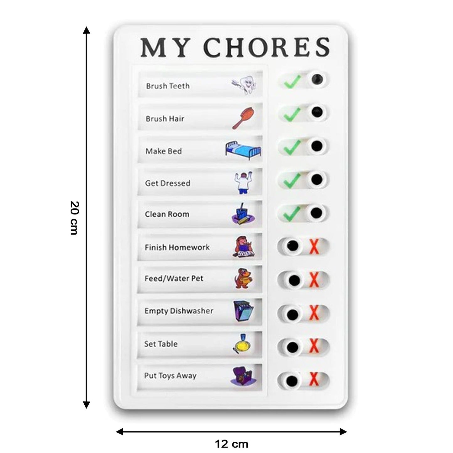 Portable My Chores Home Note Board Management Planning Memo Boards Reminding Time. (Size : - 20x12Cm) - infinityexculsivestore.com