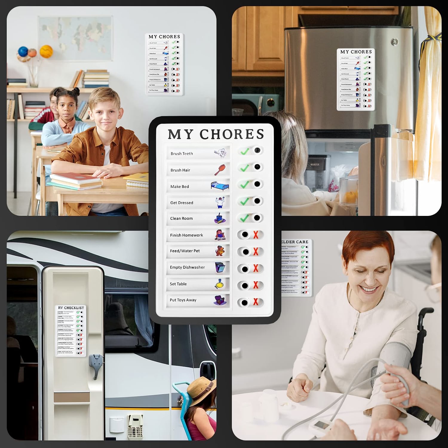Portable My Chores Home Note Board Management Planning Memo Boards Reminding Time. (Size : - 20x12Cm) - infinityexculsivestore.com