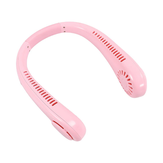 Portable Neck Fan: Holiday Hands Free Bladeless Neck Fan, 360° Cooling Hanging Fan, USB Rechargeable Personal Neck Fan, Wearable Neck Fan Suitable for Traveling - infinityexculsivestore.com