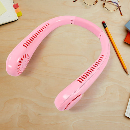 Portable Neck Fan: Holiday Hands Free Bladeless Neck Fan, 360° Cooling Hanging Fan, USB Rechargeable Personal Neck Fan, Wearable Neck Fan Suitable for Traveling - infinityexculsivestore.com