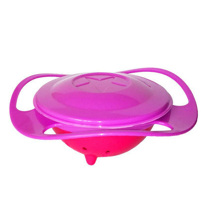 Portable Non Spill Feeding Toddler Gyro Bowl 360 Degree Rotating Dish - infinityexculsivestore.com
