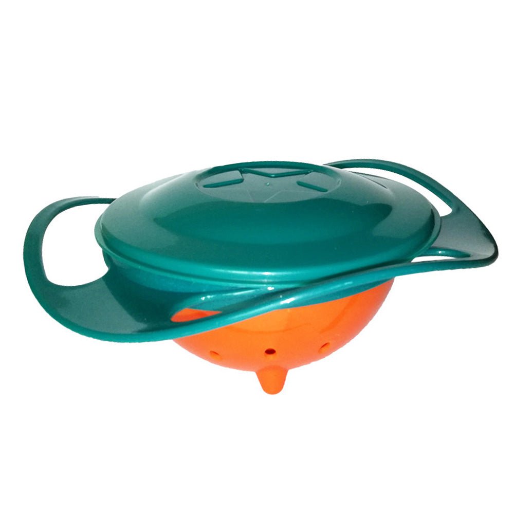 Portable Non Spill Feeding Toddler Gyro Bowl 360 Degree Rotating Dish - infinityexculsivestore.com