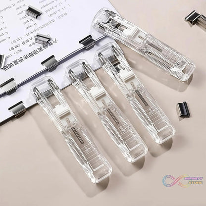 Portable Paper Clamp With 8 Pcs Clip Dispenser Handheld Paper Fast Clam (1 Set) - infinityexculsivestore.com