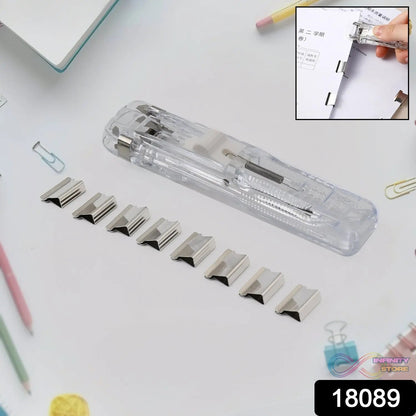 Portable Paper Clamp With 8 Pcs Clip Dispenser Handheld Paper Fast Clam (1 Set) - infinityexculsivestore.com