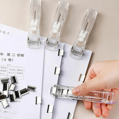 Portable Paper Clamp With 8 Pcs Clip Dispenser Handheld Paper Fast Clam (1 Set) - infinityexculsivestore.com