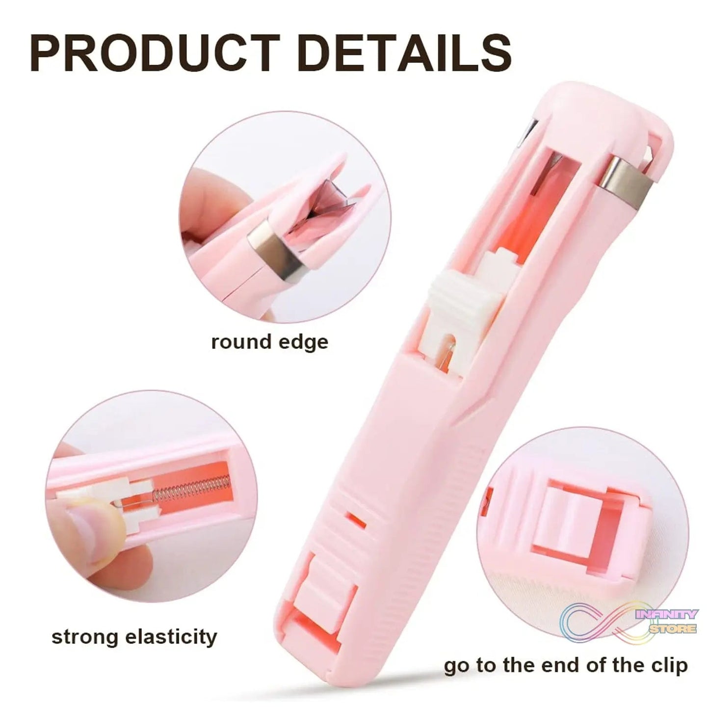 Portable Paper Clamp With 8 Pcs Clip Dispenser Handheld Paper Fast Clam (1 Set) - infinityexculsivestore.com