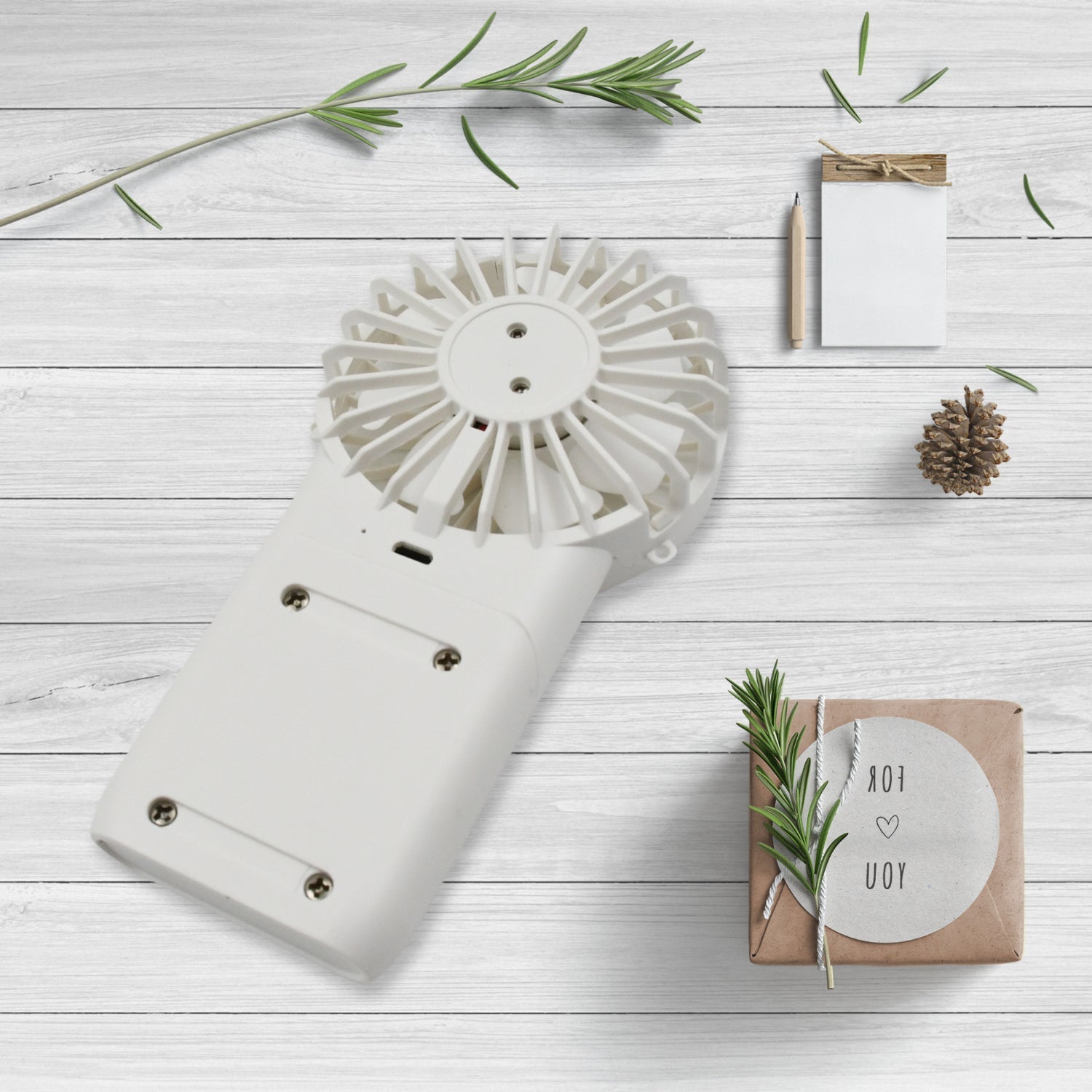 Portable Small Electric Fan, Handheld Fan With 3 Modes USB Rechargeable Mini Student Handheld Class Personal Fan (1 Pc) - infinityexculsivestore.com