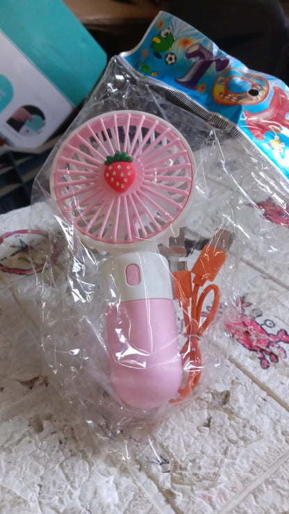 Portable Small Electric Fan Handheld, Rechargeable Mini Student Handheld Dormitory Class Personal Fan - infinityexculsivestore.com
