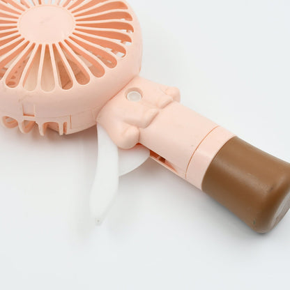 Portable Small Fan Handheld, Mini Student Handheld Dormitory Class Personal Fan Without Battery & USB Cable Operated Manual Hand Press Fan (1 Pc) - infinityexculsivestore.com