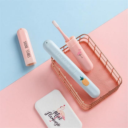 Portable Toothbrush Travel Case, Toothbrush Holder, Printed, Pack of 3, Multicolor - infinityexculsivestore.com