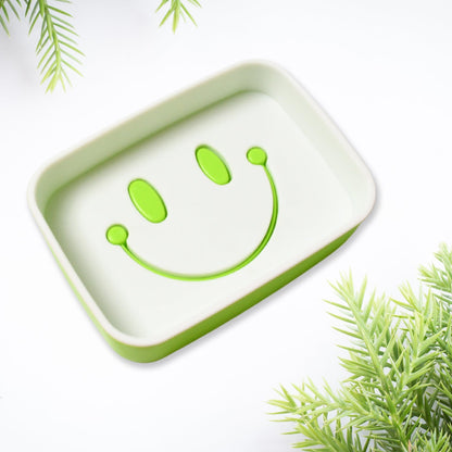 Portable Travel Home Box Cute Cartoons Smile Face Container Draining Holder Soap Dish - infinityexculsivestore.com
