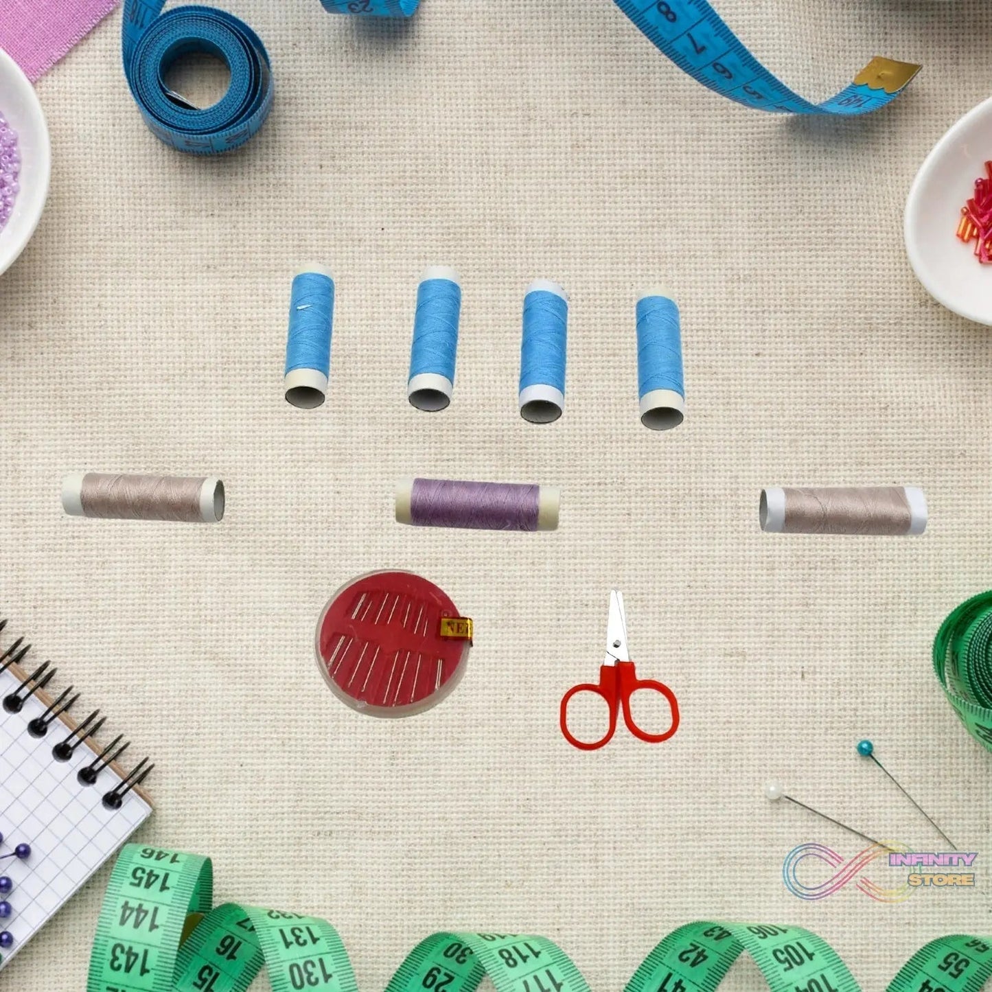 Portable Travel Sewing Kits Box, Sewing Tool Box for Home and Wedding Sewing Kit Essential Sewing Tools - infinityexculsivestore.com