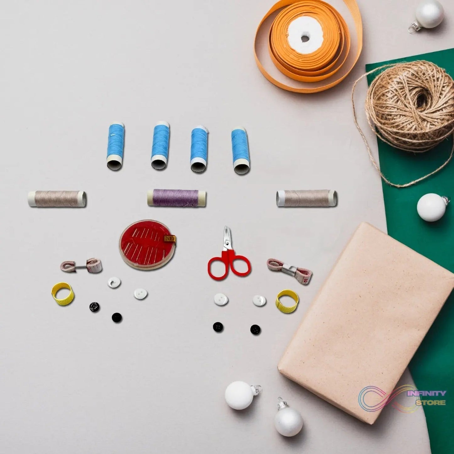 Portable Travel Sewing Kits Box, Sewing Tool Box for Home and Wedding Sewing Kit Essential Sewing Tools - infinityexculsivestore.com