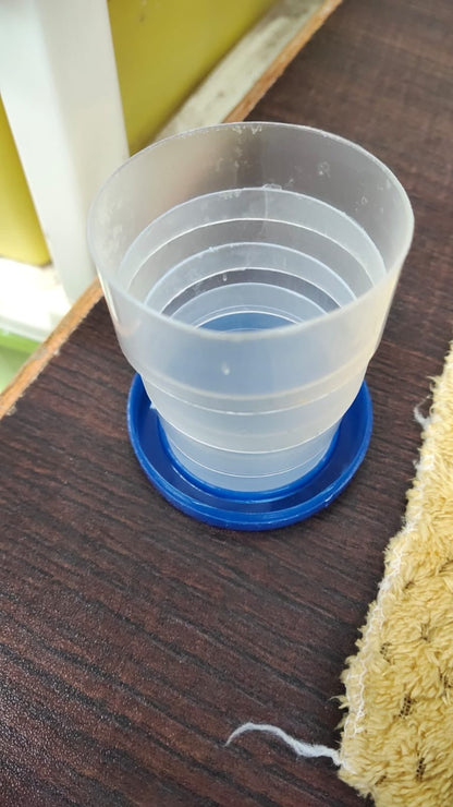 Portable Travelling Cup / Tumbler With Lid Folding / Pocket Glass (Pack of 1) - infinityexculsivestore.com