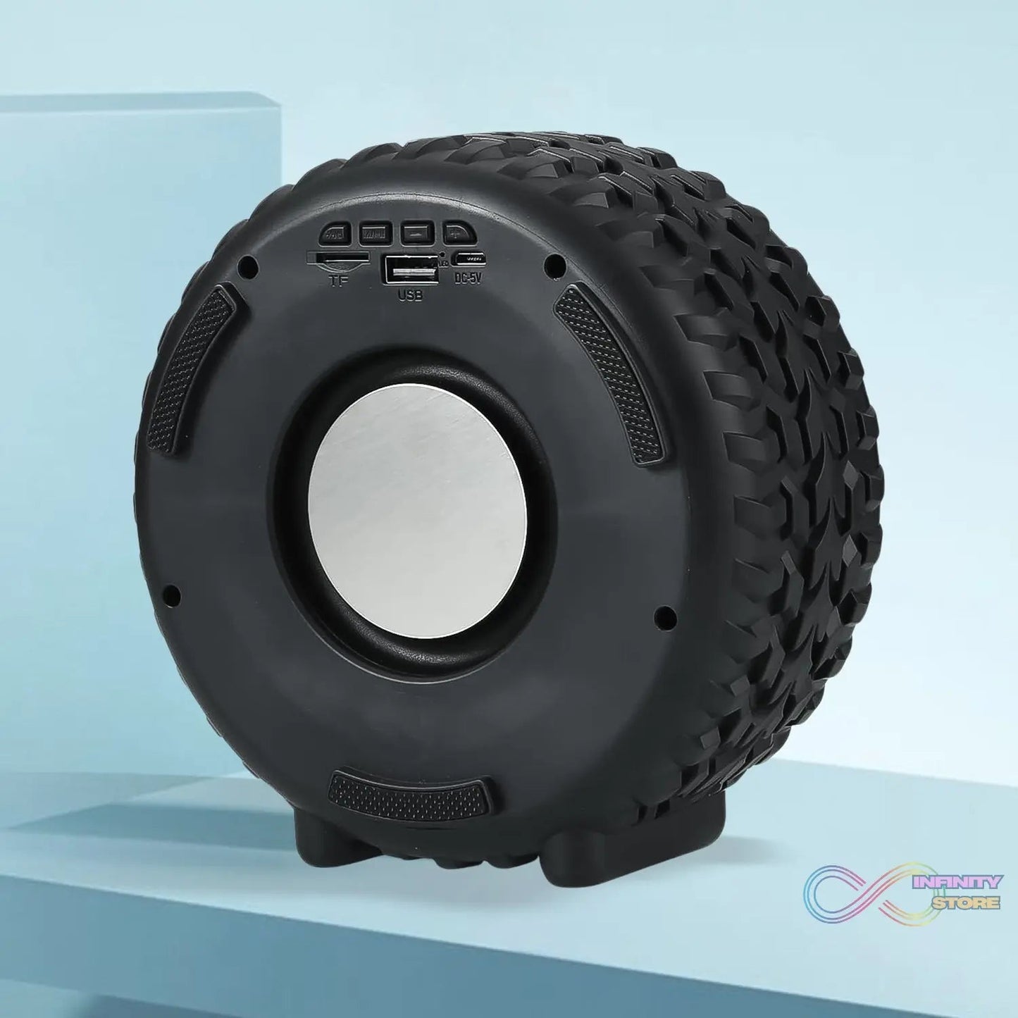 Portable Tyre / Wheel Shape Wireless Bluetooth Speaker (1 Pc) - infinityexculsivestore.com