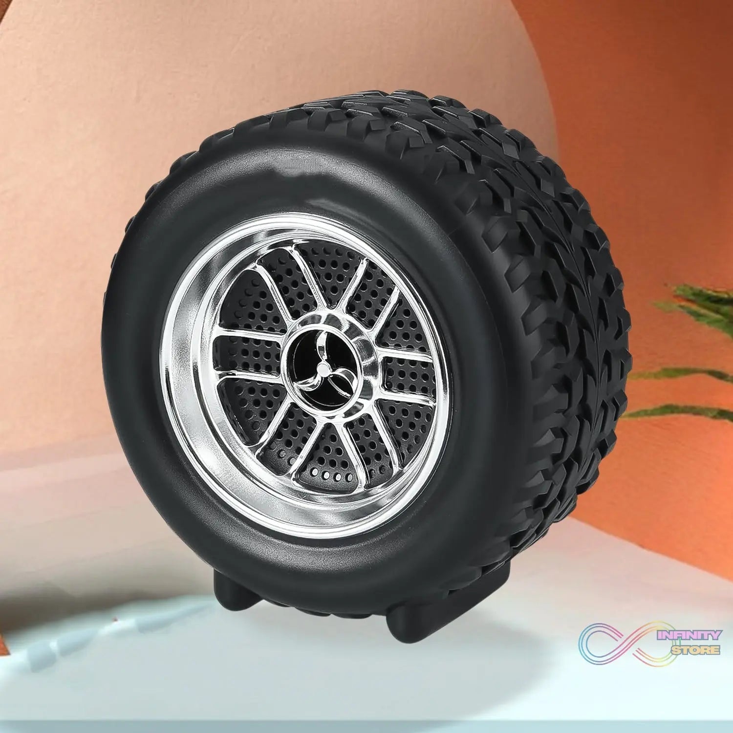 Portable Tyre / Wheel Shape Wireless Bluetooth Speaker (1 Pc) - infinityexculsivestore.com