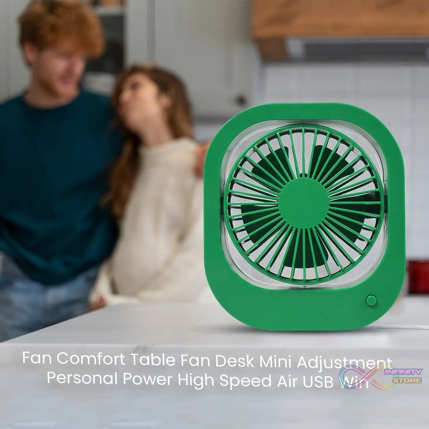Portable USB Fan - Rechargeable, 2 - Speed 180° Rotating Quiet Personal Fan for Travel, Car, and Outdoors (Battery Not Included) - infinityexculsivestore.com