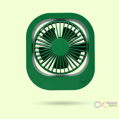 Portable USB Fan - Rechargeable, 2 - Speed 180° Rotating Quiet Personal Fan for Travel, Car, and Outdoors (Battery Not Included) - infinityexculsivestore.com