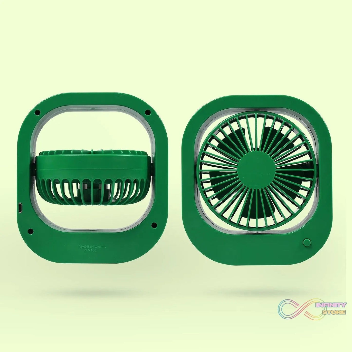 Portable USB Fan - Rechargeable, 2 - Speed 180° Rotating Quiet Personal Fan for Travel, Car, and Outdoors (Battery Not Included) - infinityexculsivestore.com