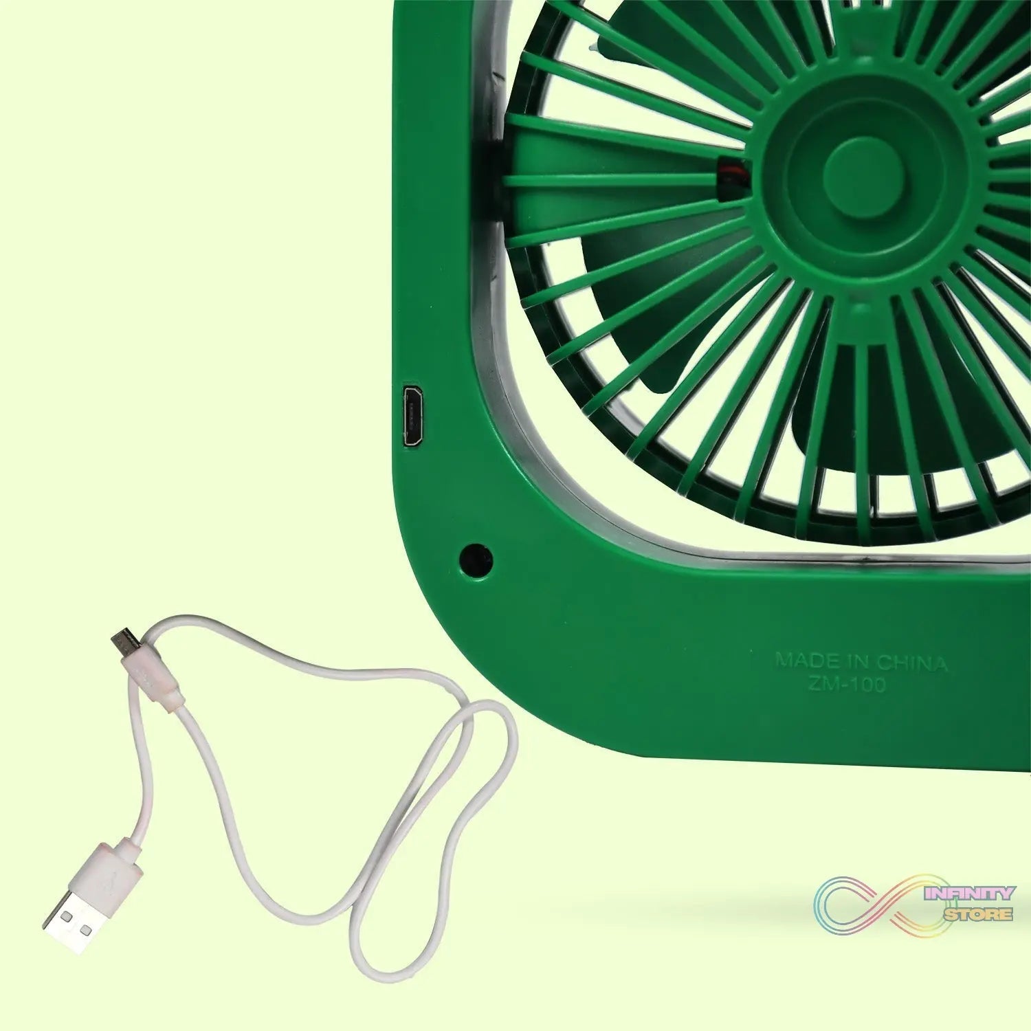 Portable USB Fan - Rechargeable, 2 - Speed 180° Rotating Quiet Personal Fan for Travel, Car, and Outdoors (Battery Not Included) - infinityexculsivestore.com