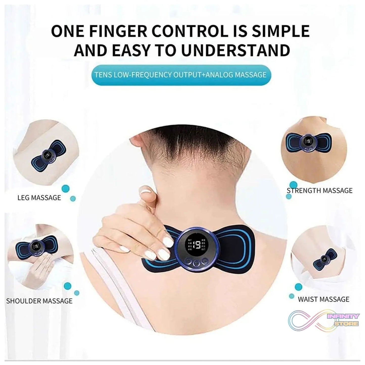 Portable USB Neck Massager Electric Neck Massager Automatic Massage Enhancer Mini Cervical Massager EMS - infinityexculsivestore.com