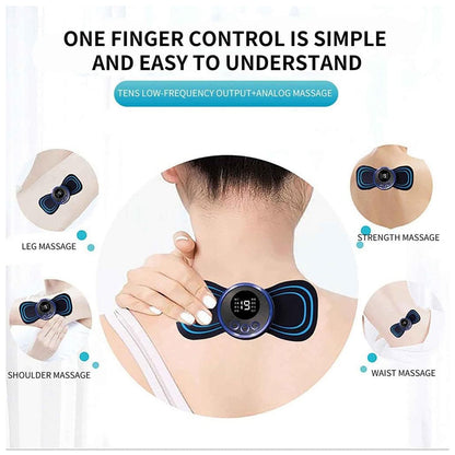 Portable USB Neck Massager Electric Neck Massager, Enhancer Mini Cervical Massager EMS Lymphatic Drainage Massage with Cable - infinityexculsivestore.com