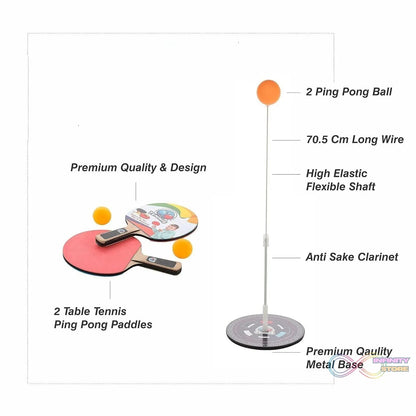 Portable Wiff Waff Rebound Table Tennis Trainer Set (1 Set) - infinityexculsivestore.com