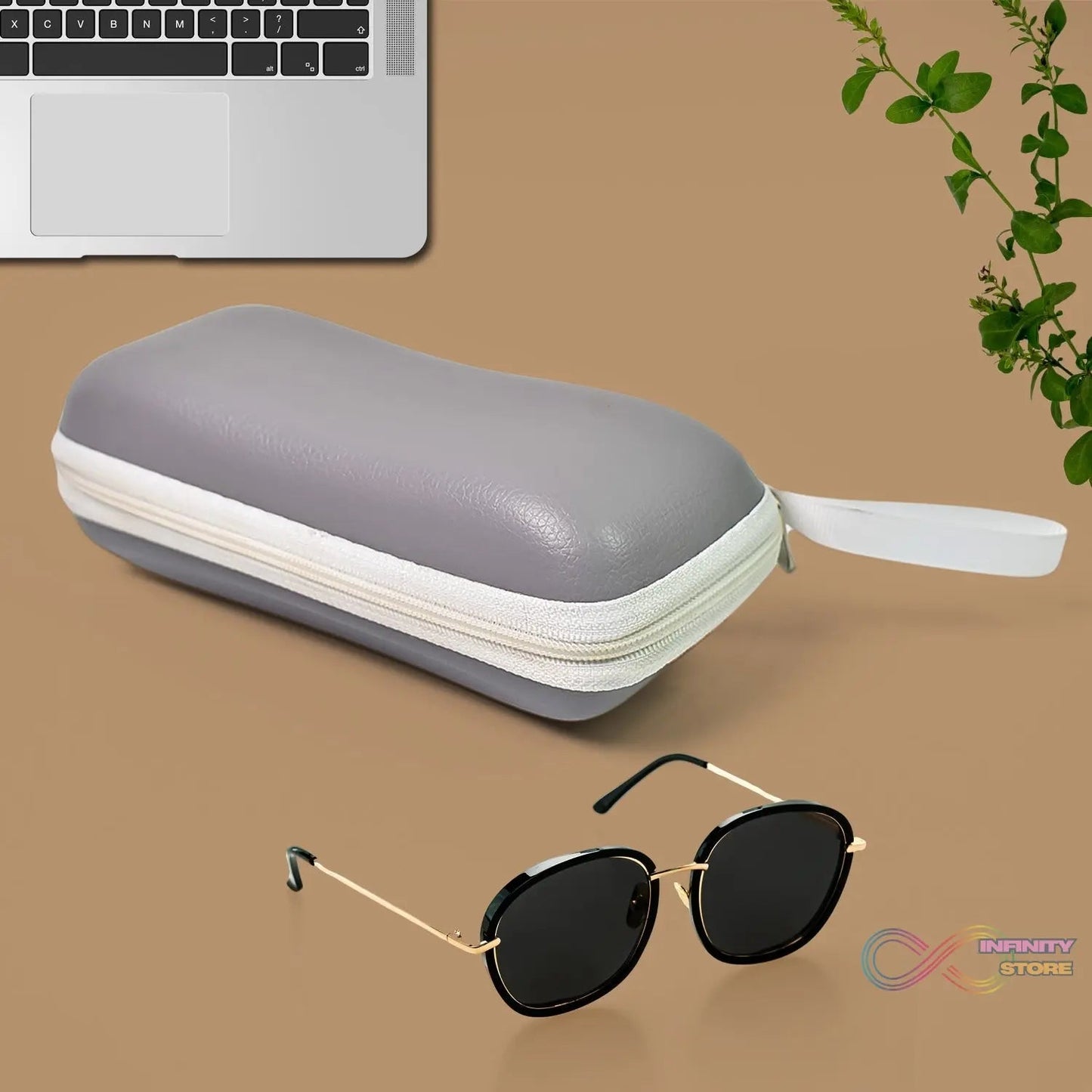 Portable Zipper Eye Glass Sunglasses Hard Case Cover (1 Pc) - infinityexculsivestore.com