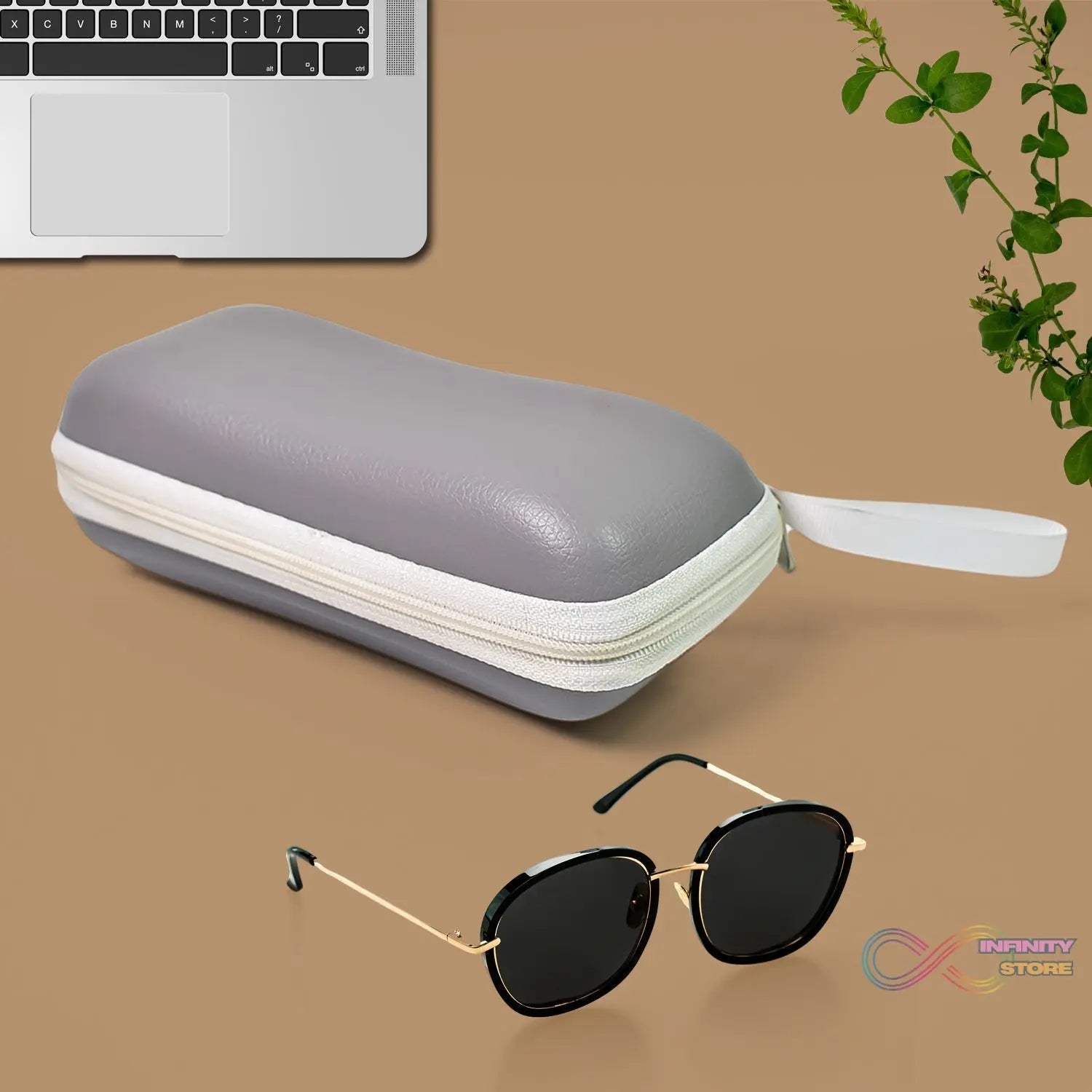 Portable Zipper Eye Glass Sunglasses Hard Case Cover (1 Pc) - infinityexculsivestore.com
