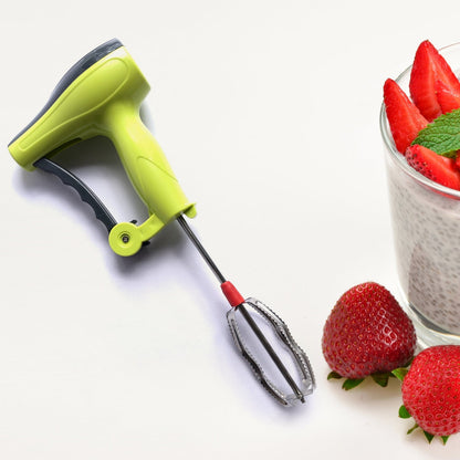 Power Free Manual Hand Blender with Stainless Steel Blades, Milk Lassi Maker, Egg Beater Mixer Rawai - infinityexculsivestore.com